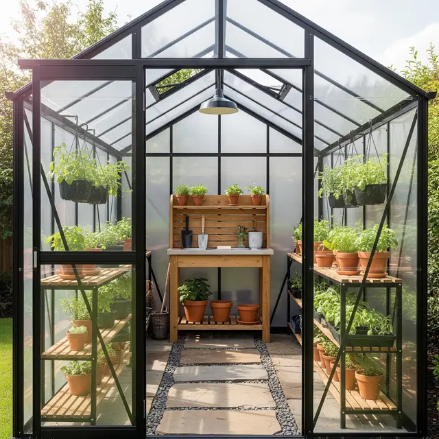 Model Greenhouse Rumahan (AI Generated)
