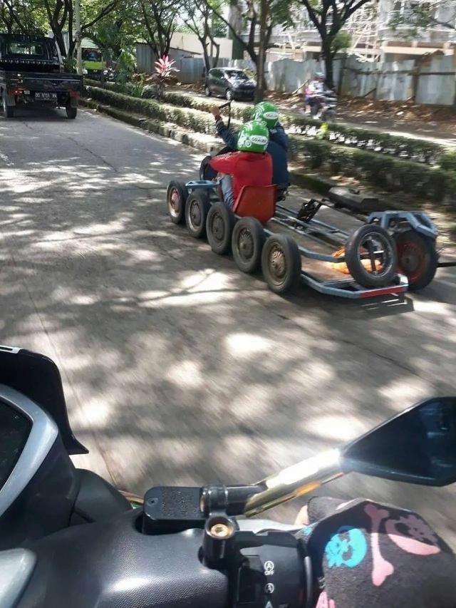 Kumpulan Potret Driver Ojol Gunakan Kendaraan Unik Selain Sepeda Motor (ist)