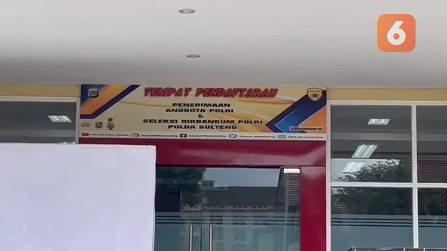 ruang tempat pendaftaran calon polisi di mapolda sulteng