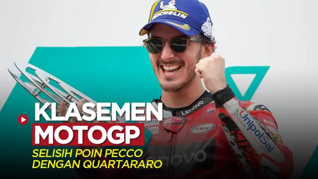 MOTION GRAFIS: Klasemen MotoGP 2022, Pecco Bagnaia Berselisih 23 Poin dengan Fabio Quartararo