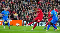 Kemenangan ini membawa Liverpool kukuh di puncak klasemen Grup E Liga Europa dengan enam poin. (AP Photo/Jon Super)