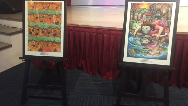 Dua Anak Indonesia Menang Lomba Lukis di Jepang