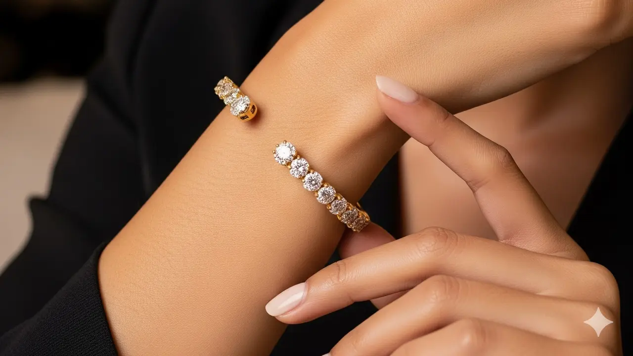 Gelang Cuff Berlian