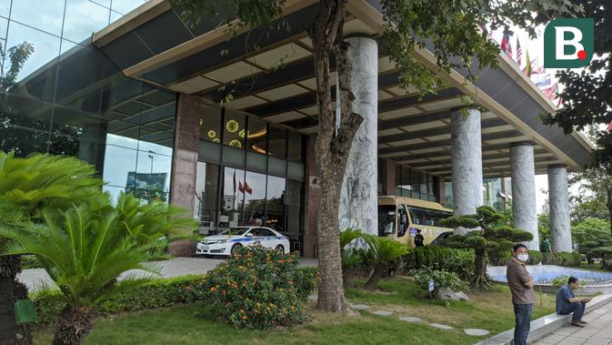 <p>Hotel Muong Thanh Phu Tho, hotel berbintang lima alias mewah, tempat menginap Timnas Indonesia U-23 di SEA Games 2021 Vietnam. (Bola.com/Muhammad Adiyaksa)</p>