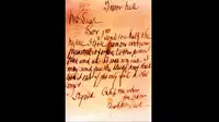 The "From Hell" letter yang dikirimkan Jack the Ripper (Wikipedia)