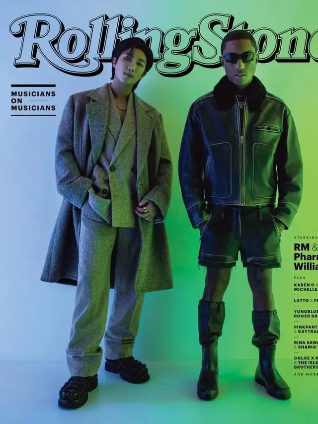 RM dan Pharrell Williams di Majalah Rollingstone.