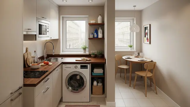 5 Tips Menyatukan Dapur dan Ruang Cuci Pakaian untuk Hunian Mungil, Solusi Efisien