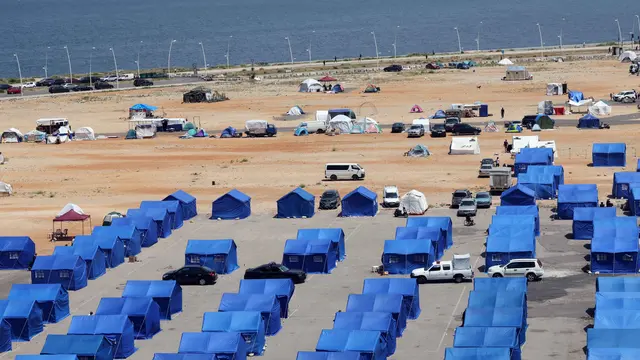 Pemerintah Lebanon Dirikan Tenda Biru untuk Para Pengungsi