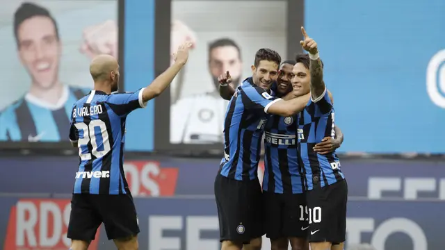 FOTO: Inter Milan Pesta Gol ke Gawang Brescia