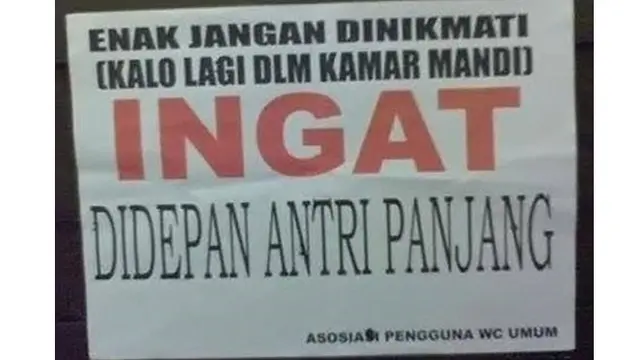 6 Tulisan Harap Antre Ini Bikin Geleng Kepala