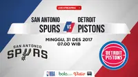 Jadwal NBA, San Antonio Spurs Vs Detroit Pistons. (Bola.com/Dody Iryawan)