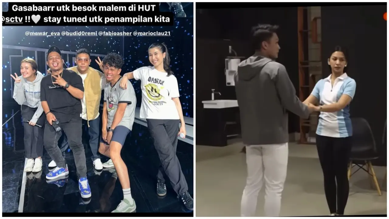 Suasana gladi resik Malam Puncak HUT SCTV 33 XtraOrdinary (Foto: Instagram christie.ofcl/Youtube SCTV)