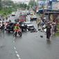 Kecelakaan Beruntun yang terjadi di Jalan Beje-Beje, Balikpapan Selatan, Senin (25/4/2022). (Istimewa)