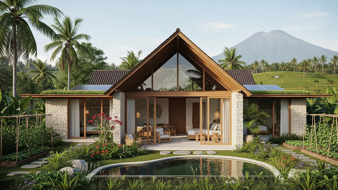 Model Rumah Sederhana Tapi Mewah yang Ramah Lingkungan/Ilustrasi AI