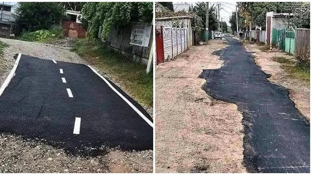 6 Potret Perbaikan Jalanan Aspal Tak Selesai Ini Nyeleneh, Bikin Elus Dada