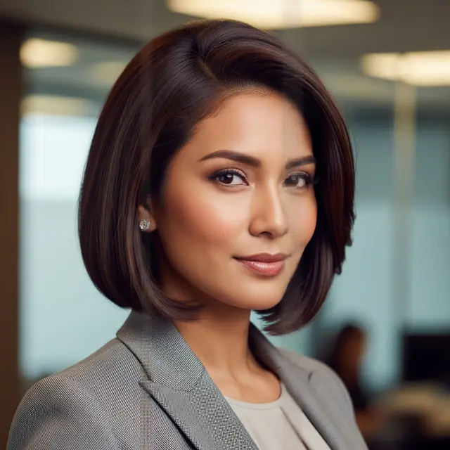 Gaya Rambut Bob Pendek 2026 yang Cocok untuk Kantor (Image by Gemini AI)