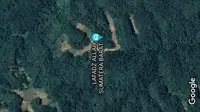 Tangkapan layar guratan lafaz Allah di Kota Sawahlunto melalui aplikasi Google Maps. (Liputan6.com/ ist)