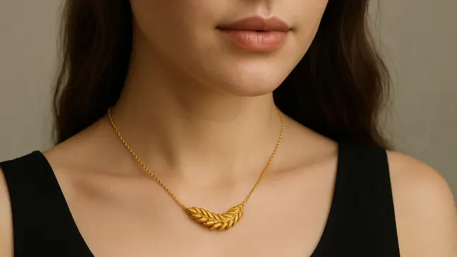 Model Kalung Emas Padi 1 Suku 5 Gram