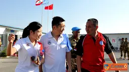 Citizen6, Marjayoun: Dansatgas Indobatt Letkol Inf Suharto Sudarsono mengunjungi Komandan China Medical Hospital (Chinmed) yang baru Letkol Guo Hai, di UN Posn 7-2, Marjayoun, Lebanon Selatan, Senin (17/9). (Pengirim: Badarudin Bakri)