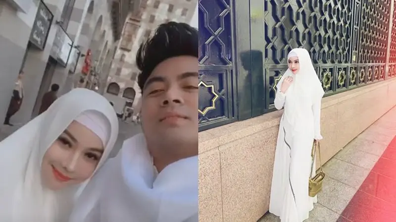 Panjatkan Doa Agar Punya Anak Kembar, Ini 6 Momen Umrah Guntur Triyoga dan Istri