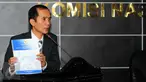Ketua Komnas HAM, Nur Kholis memberikan sambutan pada launching Laporan Situasi Pembela HAM di Kantor Komnas HAM, Jakarta, Selasa (15/9/2015). Menurut Nur Kholis para pembela HAM belum mendapatkan perlindungan dari negara. (Liputan6.com/Helmi Afandi)