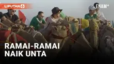 Wisata padang pasir di Qatar menarik minat para turis piala dunia 2022. Mereka berbondong-bondong mencoba pelesiran dengan naik unta.