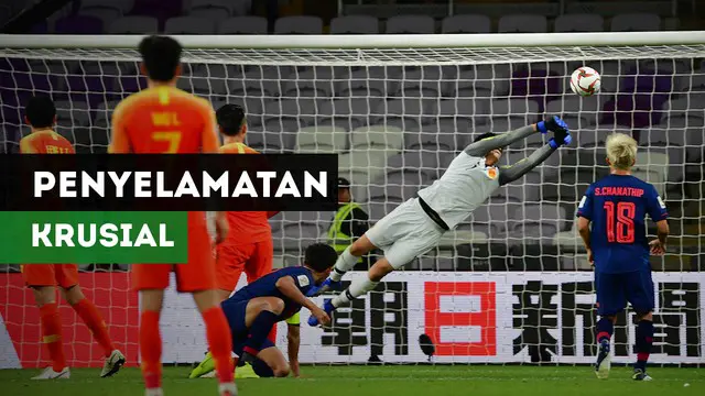 Berita video kiper China, Yan Junling melakukan penyelamatan krusial saat hadapi Thailand di babak 16 besar Piala Asia 2019.