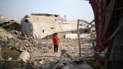 Perwakilan WHO di wilayah Palestina mencatat sanitasi yang buruk, akses layanan kesehatan yang terbatas, serta adanya gangguan pada program vaksinasi rutin jadi faktor penyebab kenaikan. (Eyad BABA/AFP)