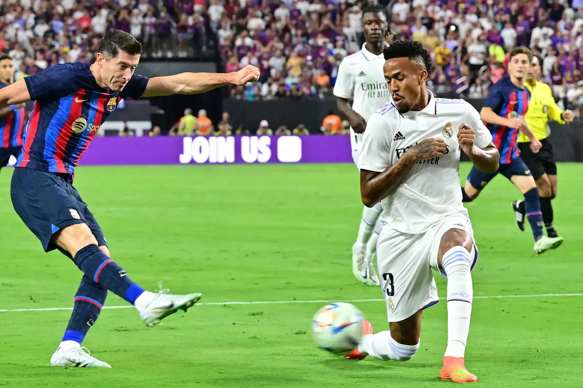 Foto: Gol Tunggal Raphinha Bawa Barcelona Menang atas Real Madrid di Laga El Clasico Pertama Musim 2022 / 2023