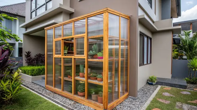 Desain Rumah Mungil Tapi Bisa Punya Mini Greenhouse di Samping