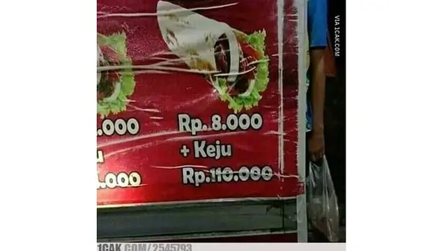 6 Informasi Menu Jualan Salah Tulis Harga Ini Bikin Tepuk Jidat