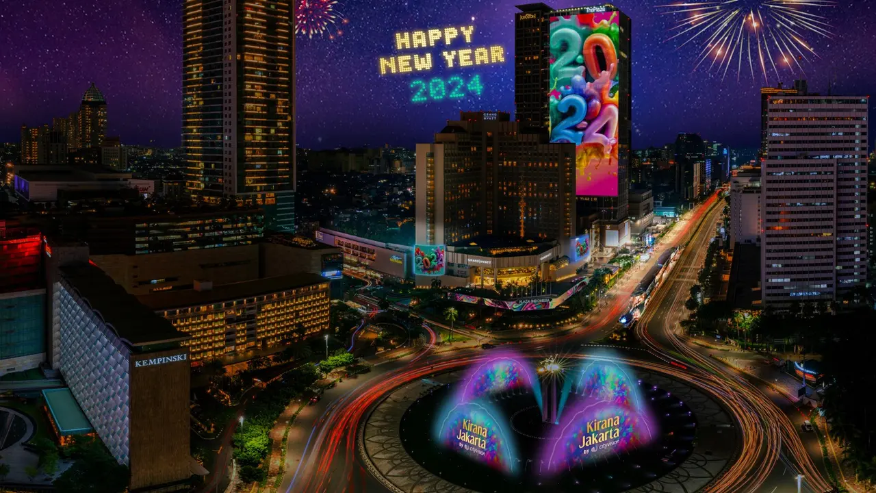 Bundaran HI Jadi Pusat Perayaan Malam Tahun Baru di Jakarta, Bakal Libatkan 500 Drone hingga Video Mapping