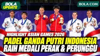Momen Pengalungan Medali Padel Putri Indonesia di Asian Games 2026, Kusumawati/Sabatini Raih Perak