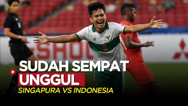 Thumbnail cover video Highlights Singapura Vs Timnas Indonesia, semifinal leg 1 Piala AFF 2020, Rabu (22/12/2021) (Foto: AFP/Roslan Rahman)