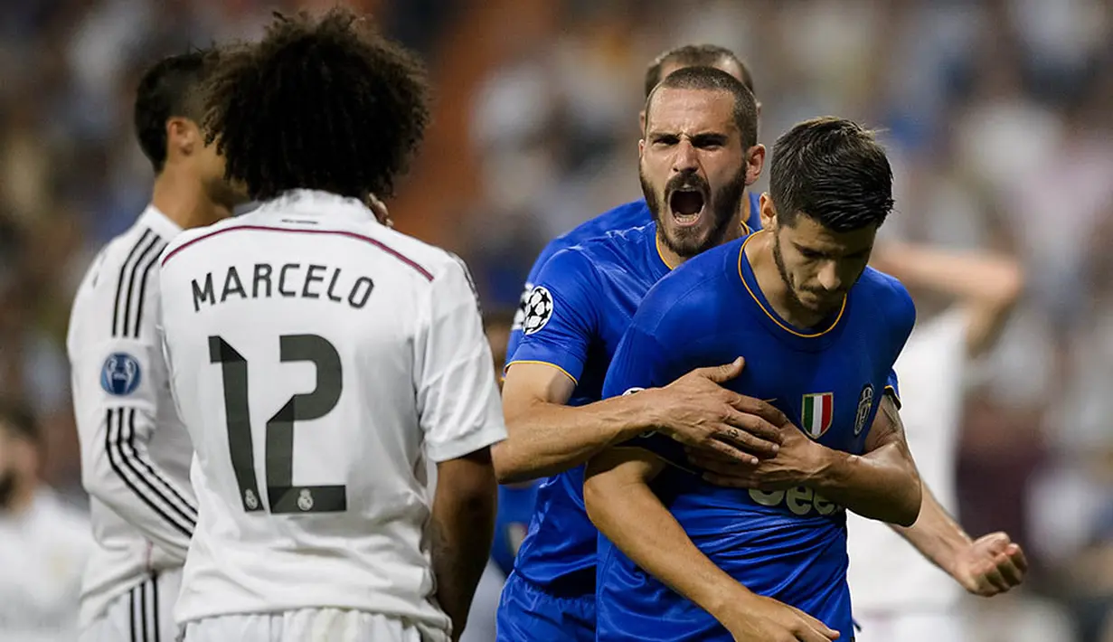 6. Pada semifinal Liga Champions musim 2014/2015, Alvaro Morata harus berhadapan dengan klub asalnya Real Madrid. Striker asal Spanyol itu berhasil mencetak gol ke gawang klub lamanya dan mengantar Si Nyonya Tua lolos ke babak final. (AFP/Dani Pozo)