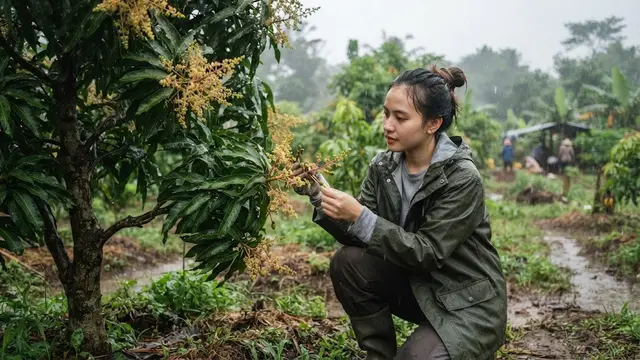 Membuat Tanaman Buah Tetap Berbunga saat Musim Hujan