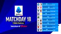 Saksikan Live Streaming Serie A Liga Italia Pekan ke-18 di Vidio 14-17 Januari 2023