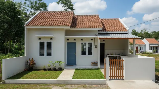 Rumah Minimalis Atap Genteng dengan Dapur Terbuka