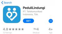 Aplikasi PeduliLindungi untuk tracing, tracking, dan fencing Covid-19 telah bisa diunduh di App Store (Liputan6.com/ Agustin Setyo W)