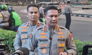 Kabid Humas Polda Metro Jaya, Kombes Pol Budi Hermanto di kawasan Bundaran HI. (Foto: Liputan6.com/Rifqy Alief).