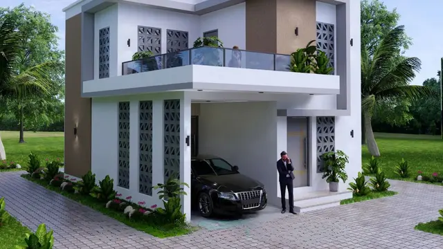 Desain Rumah 7x9 Tampak Depan Lengkap dengan Garasi