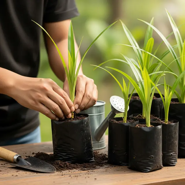 Menanam Daun Pandan di Polybag