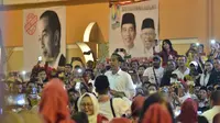 Calon Presiden nomor urut 01 Jokowi berkampanye di Hotel Bumi Wiyata, Depok, Jawa Barat. (Liputan6.com/Lizsa Egeham)