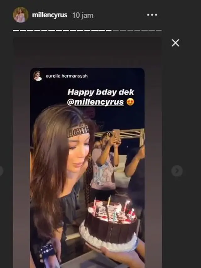 6 Momen Ulang Tahun Millen Cyrus ke-21, Dapat Kejutan dari Keluarga Ashanty