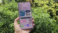 Galaxy S25 Edge mengusung layar seluas 6,7 inci dengan perlindungan dari Gorilla Glass Ceramic 2, yang pertama digunakan di sebuah smartphone.&nbsp; (Liputan6.com/ Agustin Setyo Wardani).&nbsp;