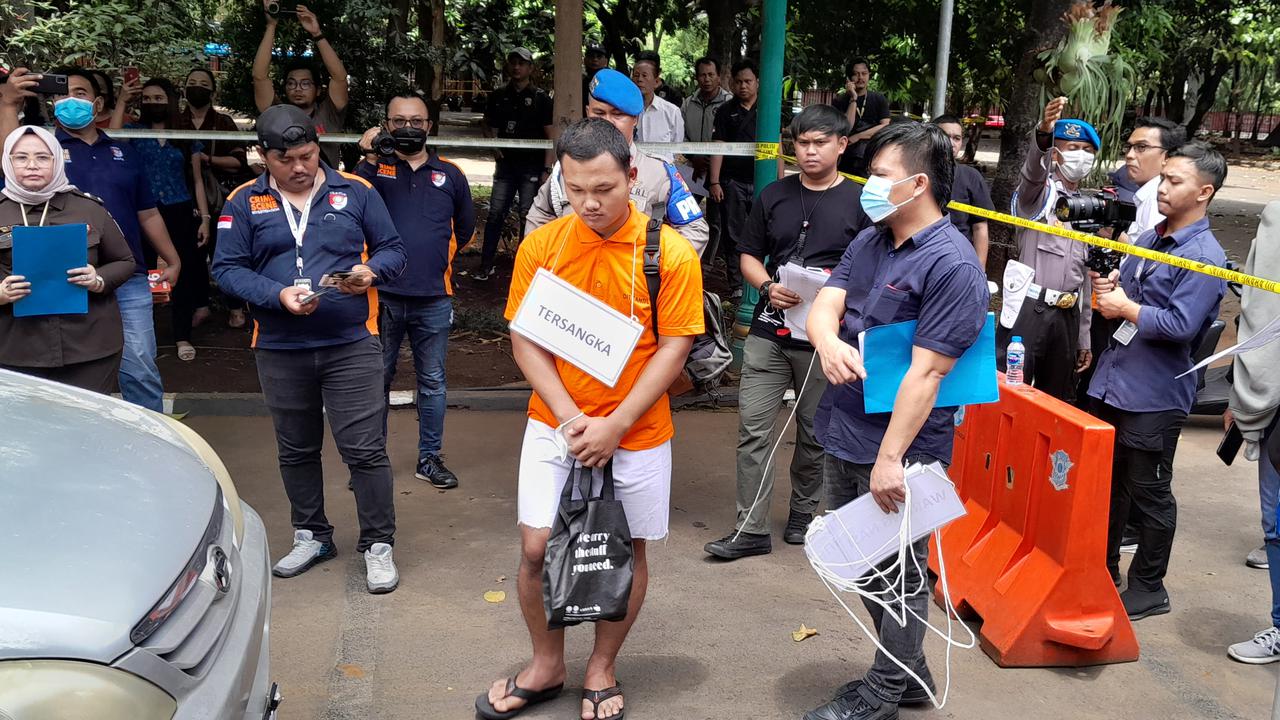 Rekonstruksi Pembunuhan Sopir Taksi Daring