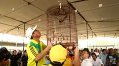 Lomba dan pameran burung berkicau Walikota CUp digelar dilapangan Tembak Perbakin kota Lubuklinggau, Minggu 12 Oktober 2014.