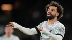 Pemain Liverpool Mohamed Salah bereaksi saat melawan Crystal Palace pada pertandingan sepak bola Liga Inggris di Selhurst Park, London, Inggris, 25 Februari 2023. Pertandingan berakhir imbang dengan skor 0-0. (AP Photo/Alastair Grant)