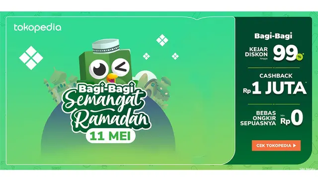 Lagi, Tokopedia Bagi-Bagi Semangat Ramadan di 11 Mei