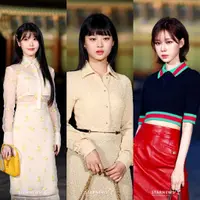 Sebagai global ambassador, IU tampil stunning kenakan koleksi ready to wear Gucci Fall 2023 dan Jackie 1961 mini bag. [Twitter/theseoulstory].
